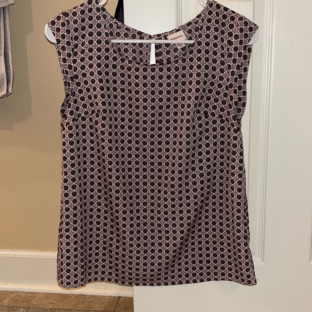 Pink patterned blouse